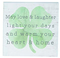 Simply Said, INC Small Talk Sign 5.25' Wood Block Plaque - May Love & Laughter Light Your Days and Warm Your Heart & Home