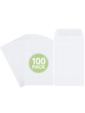 #1 Coin Envelopes Eupako 100 Pcs 2.25X 3.5' White Small Parts Envelope With Gummed Flap Kraft Seed Envelopes For Garden, Home A