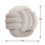 Knot Pillow Ball Round Cushion Pillows, Children Room Decoration Plush Toys Calming Stress Relief Toy (Light Gray,11In/28Cm)