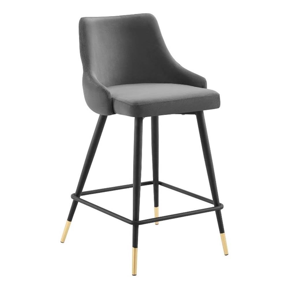 Modway Adorn Performance Velvet Counter Stool, Gray