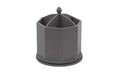 Spinning Desktop Organizer - Gray 4 Compartment Rotating Mail And Stationary Holder - Quality Wooden Design - Pen And Pencil Cup