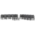 vidaXL Patio Furniture Set 9 Piece, Sectional Sofa with Cushions, Patio Lounge Set for Outdoor Garden Lawn Backyard, Anthracite 