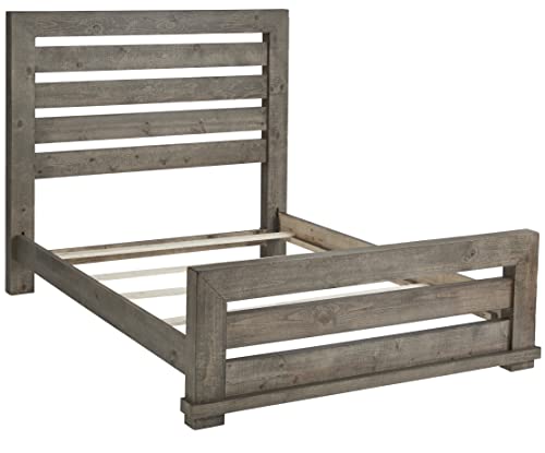 Progressive Furniture Willow King Slat Bed In Weathered Gray