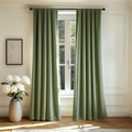 Lazzzy Velvet Green Curtains Room Darkening 72 Inches Long Thermal Insulated Drapes For Bedroom Living Window Treatments Rod Pocket 2 Panels Sage Green