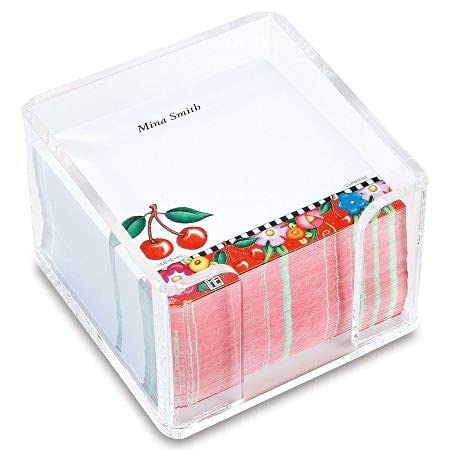 Current Mary Engelbreit S Personalized Cheery Cherry Note Sheets In Cube - 400-Sheets, 3 1/2 Inches, Plastic Case, Memo Sheets,