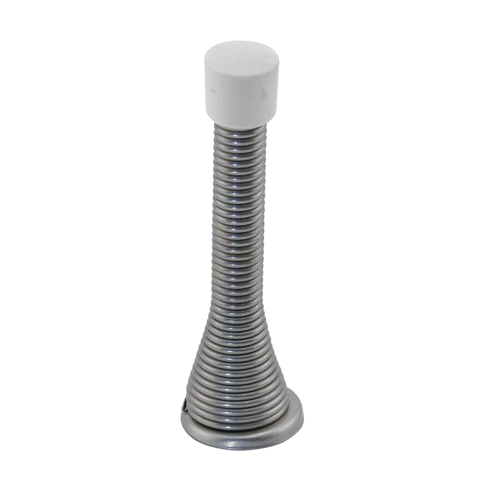 Prime-Line Mp10115-10 Door Stop, 3 In. Reach, Spring Steel, Satin Nickel, Heavy Duty (10 Pack)