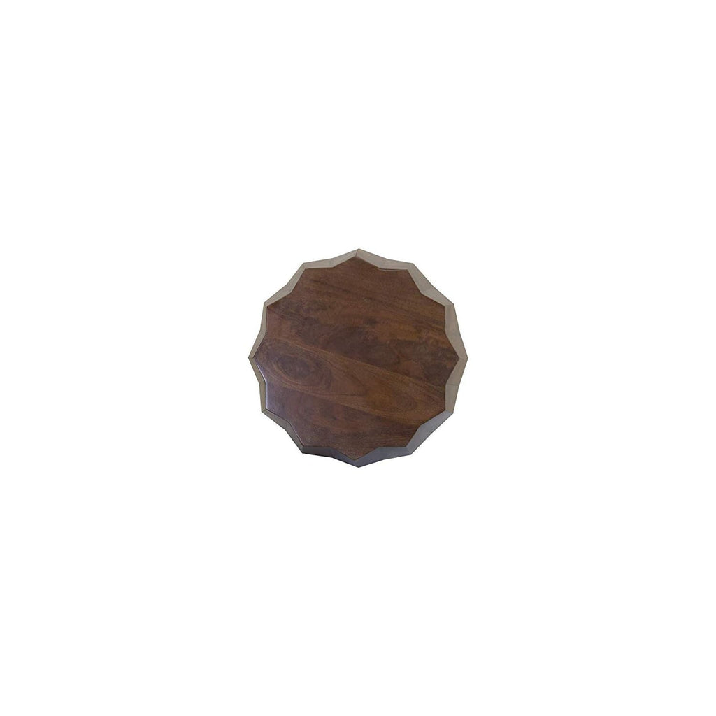HomeRoots 22' Deep Brown and Dark Brown Solid Wood End Table