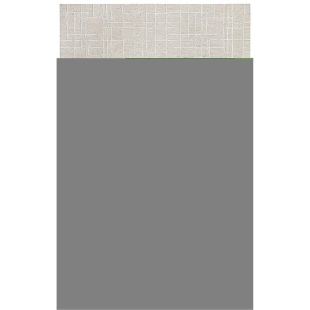 Classic 7'9&quot; X 9'9&quot; Geometric Ivory/Grey Hand Tufted Area Rug