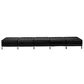Flash Furniture HERCULES Imagination Series Black LeatherSoft Five Seat Bench