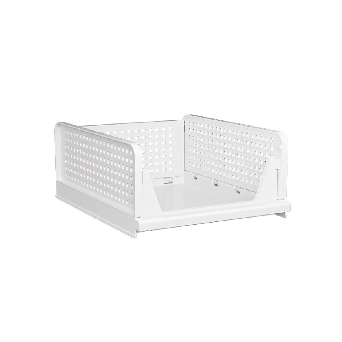 CTSNSLH 1 Pack Closet Organizers Storage Box, Closet Storage Stackable Storage Bins, Plastic Drawer Basket for Wardrobe Cupboard