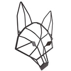 Everydecor Metal Fox Head Wall Art Decor - Brown Geometric Design, 35L x 16W inches for Home, Office, Kitchen, and Farmhouse Use