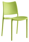 Modway Hipster Contemporary Modern Molded Plastic Stacking Two Dining Chairs in Green
