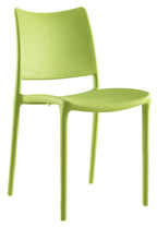 Modway Hipster Contemporary Modern Molded Plastic Stacking Two Dining Chairs in Green