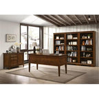 Intercon San Mateo Home Office 62" Wide Half Ped Executive Desk with 4 Legs, Tuscan