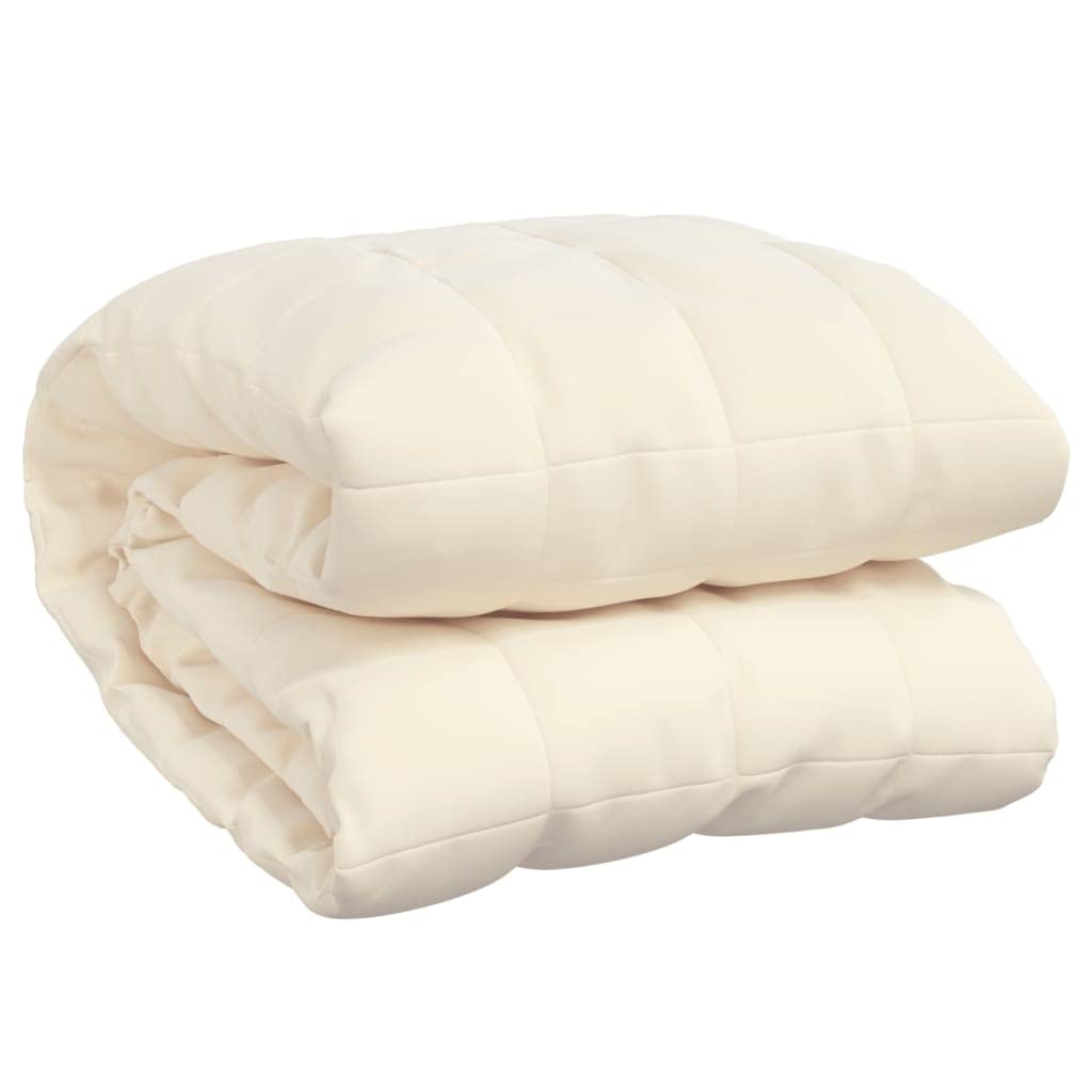 Vidaxl Weighted Blanket- Light Cream 86.6&quot;X90.6&quot;