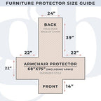 Great Bay Home Patchwork Scalloped Printed Furniture Protector Stain Resistant Chair Cover (Chair, Navy)