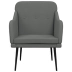 vidaXL Accent Chair Single Sofa Side Chair for Living Room Dark Gray Fabric
