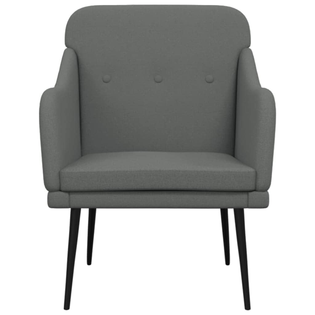 vidaXL Accent Chair Single Sofa Side Chair for Living Room Dark Gray Fabric