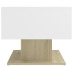 vidaXL Coffee Table White and Sonoma Oak 40.7"x19.7"x17.5" Engineered Wood