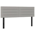 Vidaxl Light Gray Fabric Headboards, Pair Of Classic Design, Engineered Wood Base, Solid Larch Wood Frame, Foam Filled, Bed Frame Accessory, Easy To Install
