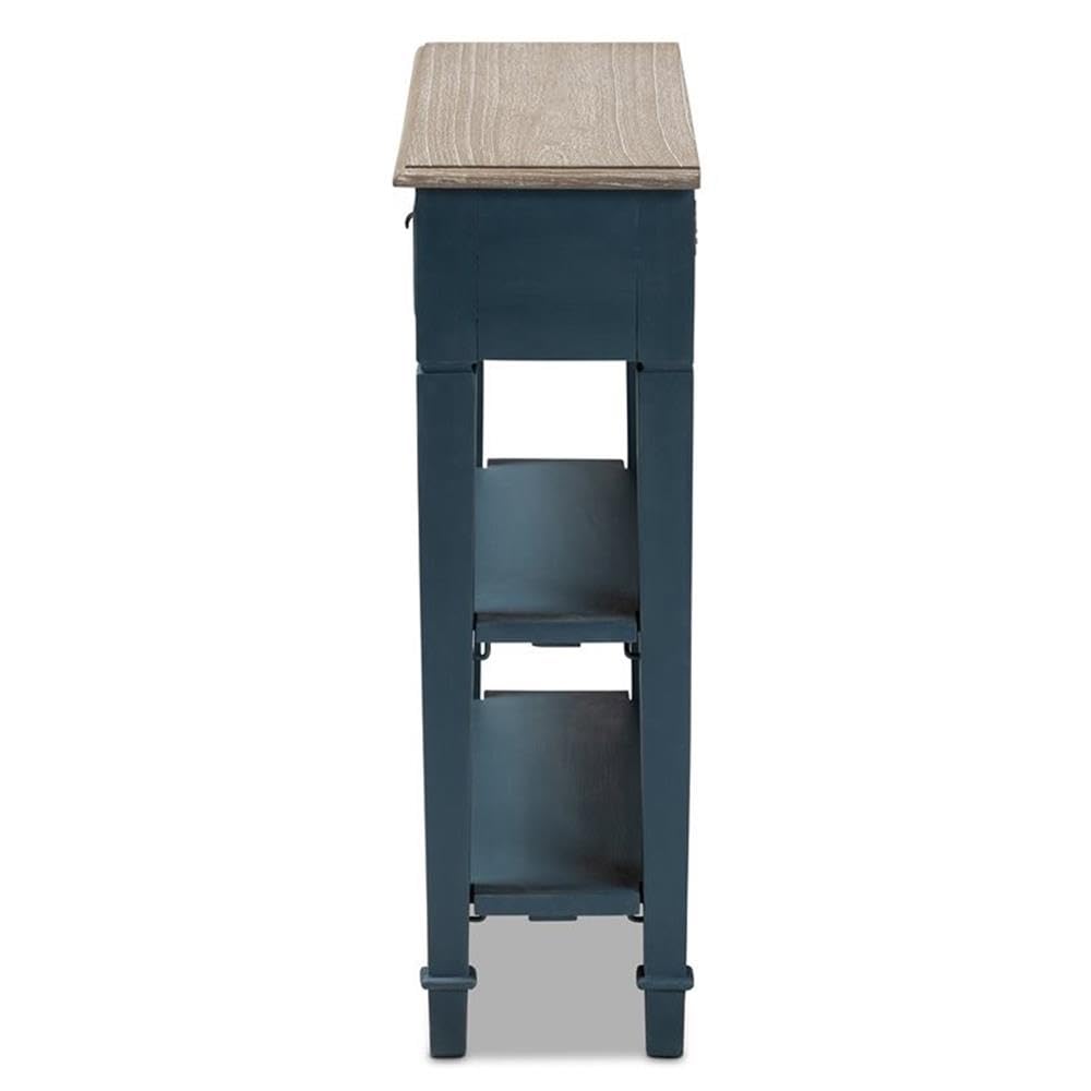 Baxton Studio Dauphine French Provincial Blue Spruce Fiinished Wood Accent Console Table