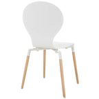 Modway Path Mid-Century Modern Kitchen And Dining Room Chair In White