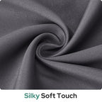 Homeideas 100% Blackout French Door Curtains, Privacy Door Curtains For Door Window, 26 X 68 Inch Room Darkening Curtains, Thermal Insulated Door Window Shades For Bedroom, (1 Panel, Grey)