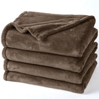 Phf Ultra Soft Fleece Blanket Twin Size, No Shed No Pilling Luxury Plush Cozy 300Gsm Lightweight Blanket For Bed, Couch, Chair, Sofa Suitable For All Season, 66' X 90', Cocoa Brown