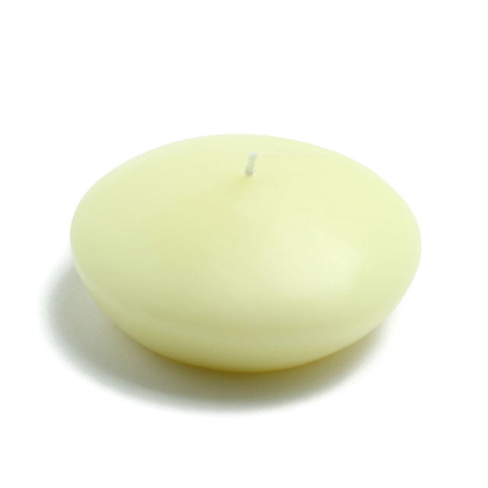 Zest Candle CFZ-080_8 24-Piece Floating Candle, 4, Ivory