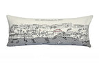 HomeRoots Cream 35' White St Michael's Daylight Skyline Lumbar Decorative Pillow