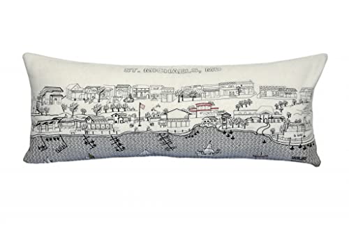 HomeRoots Cream 35' White St Michael's Daylight Skyline Lumbar Decorative Pillow