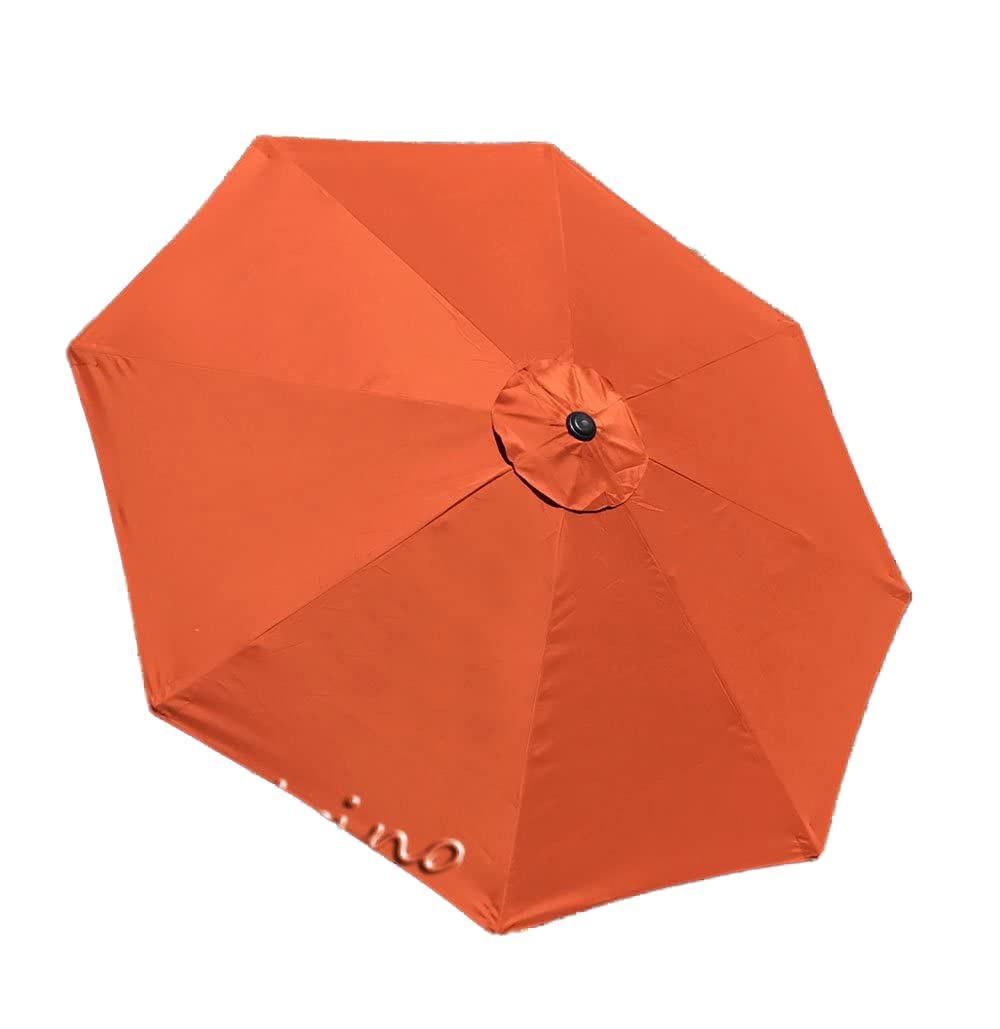 Bellrino Decor Replacement Terra Cotta/Burnt Orange Strong & Thick Umbrella Canopy For 10Ft 8 Ribs (Canopy Only)
