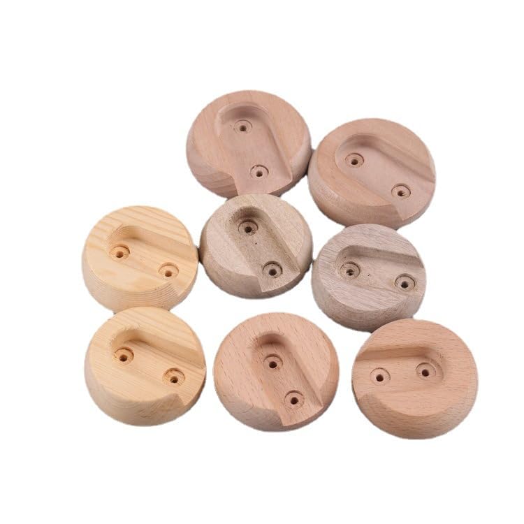 6Pcs Wood Color Wooden Closet Rod Holders,Unfinished Wood Wardrobe Pole Sockets Rod Closet Support with Screws Fit for 1 Inch Ro