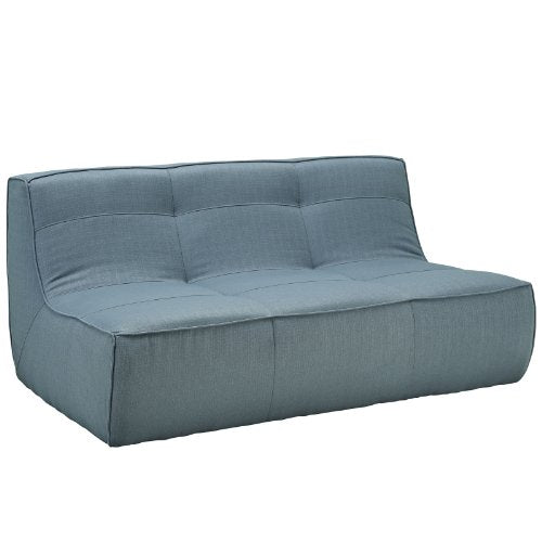 Modway Align 4-Piece Upholstered Sectional Sofa, Sea
