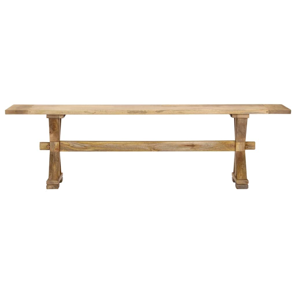 vidaXL Hall Bench 63&quot;x13.8&quot;x17.7&quot; Solid Mango Wood