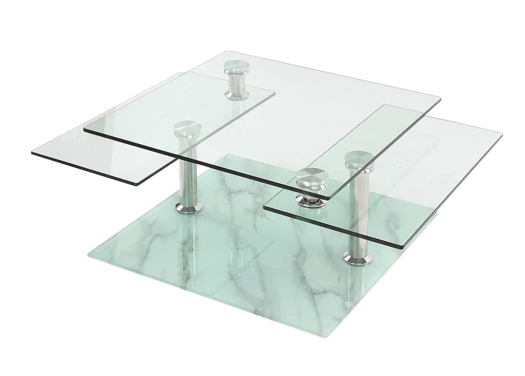 Neos Modern Furniture Coffee Table, Clear