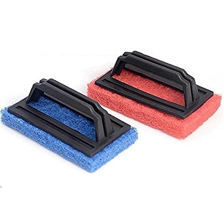Medansh store Cleaning Cleaner Multipurpose Scrubber Brush with Handle(Pack of 2) Tiles Cleaning Brush, Tiles Cleaner Brush, Til