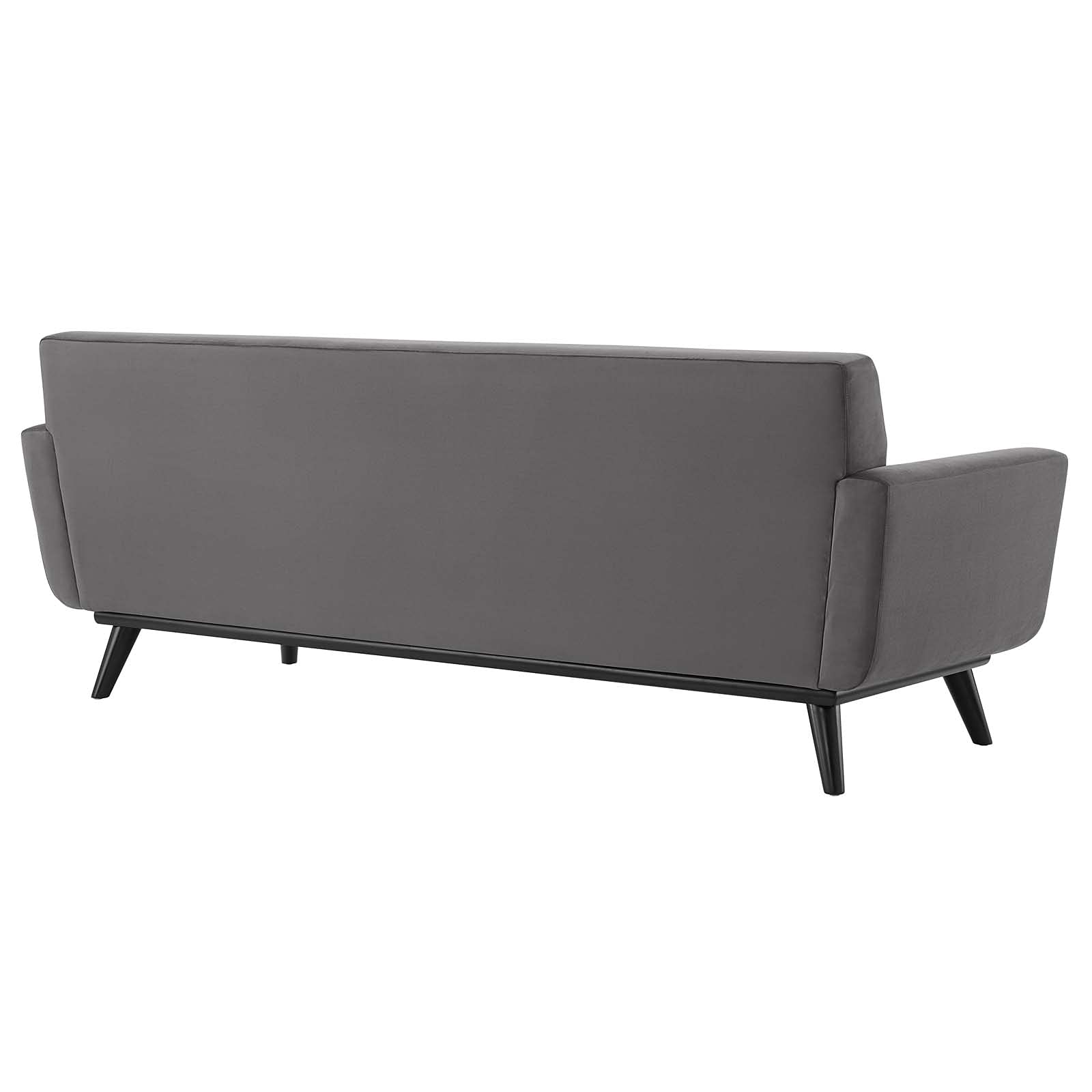 Modway Engage Channel Tufted Performance Velvet Sofa in Gray