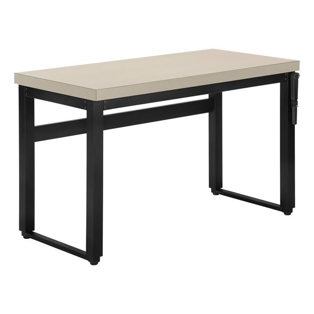 Monarch Specialties I 7679 Computer Desk, Home Office, Standing, Adjustable, 48&quot; L, Work, Laptop, Metal, Laminate, Beige, Black, Contemporary, Modern