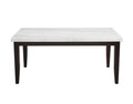 Steve Silver Francis Rectangular White Marble Dining Table FC500MTL