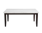 Steve Silver Francis Rectangular White Marble Dining Table FC500MTL
