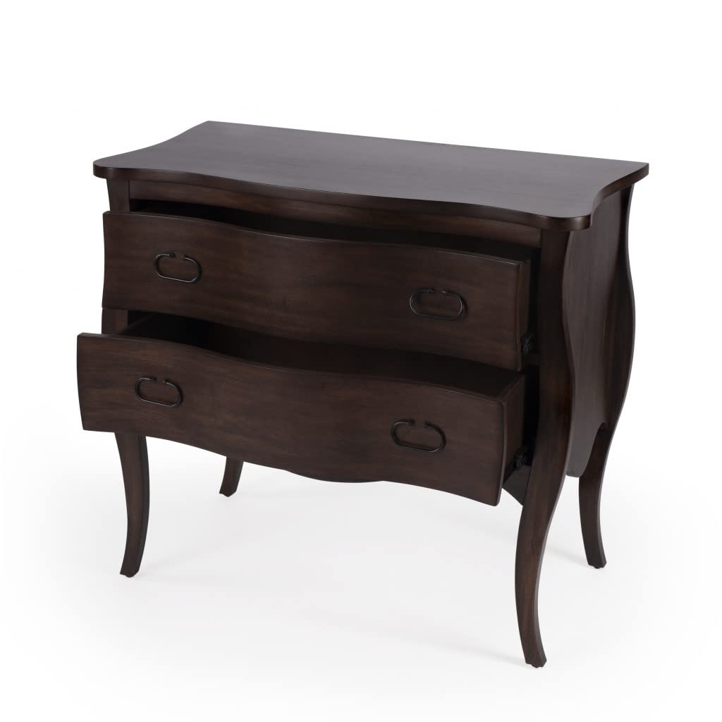HomeRoots Brown Rochelle Walnut 2 Drawer Chest