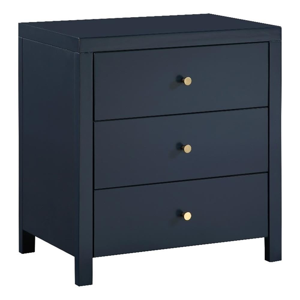 Comfort Pointe Nolan 3-Drawer Midnight Blue Painted Wood Nightstand