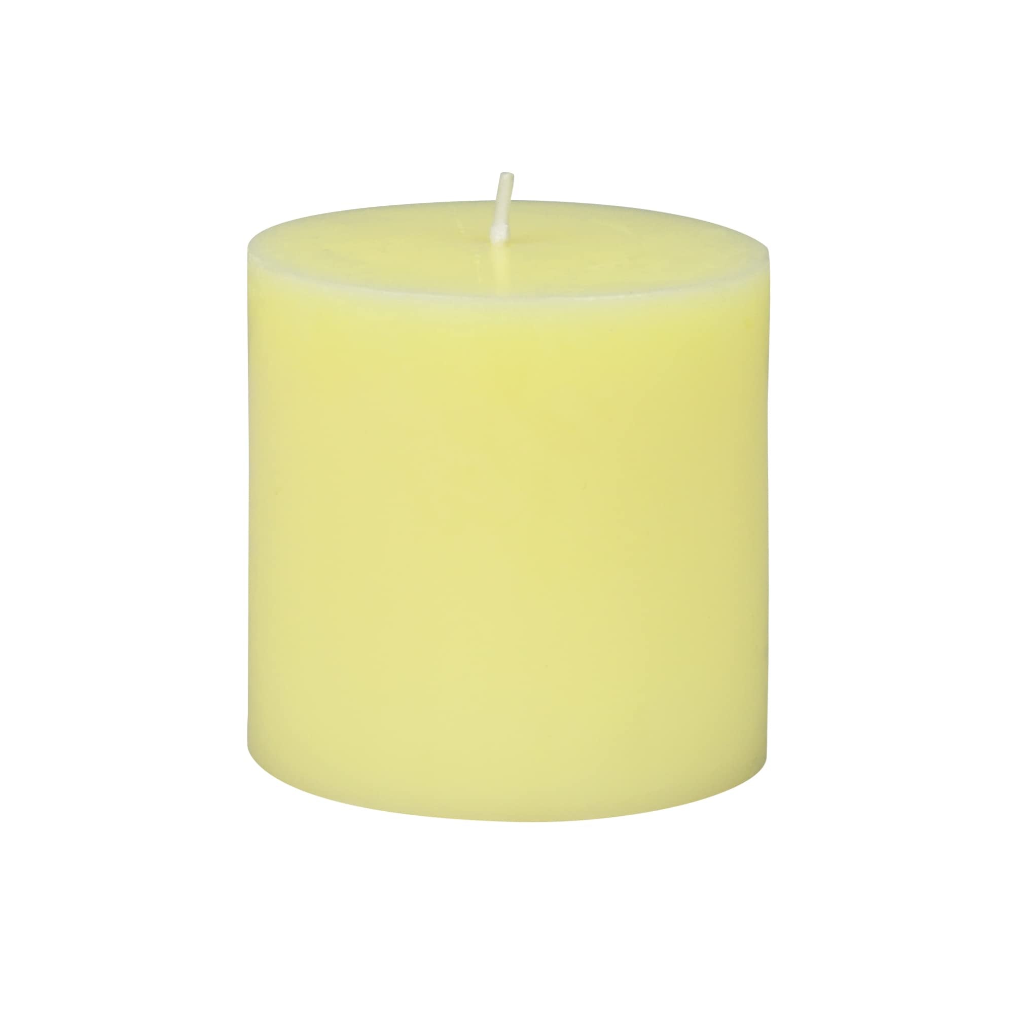 Zest Candle Pillar Candle, 3 by 3-Inch, Ivory