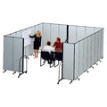 Screenflex Commercial Edit. Portable Room Dividers-Interlocking Mobile Partitions, 11 Panels, 20'5'X6'