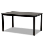 Baxton Studio Lanier Modern and Contemporary Grey Fabric Upholstered and Dark Brown Finished Wood 7-Piece Dining Set