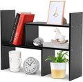 Expandable Desktop Bookshelf,Wood Adjustabledesktop Storage Organizer,Desktop Storage Rack,Free Style Rotation Display,Office Su