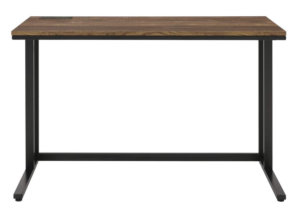 Acme Tyrese Glass Top Writing Desk in Clear Glass and Chrome