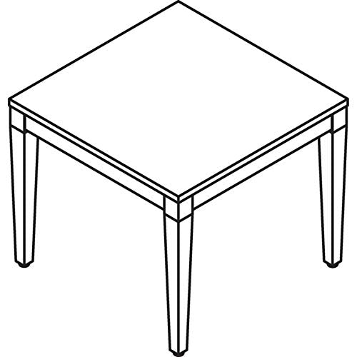 Lorell Mahogany Finish Solid Wood Corner Table