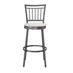American Woodcrafters Jacey Gray Metal Swivel 30-inch Seat Height Bar Stool